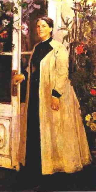WikiOO.org - Enciclopédia das Belas Artes - Pintura, Arte por Konstantin Alekseyevich Korovin - Portrait of Olga Orlova.