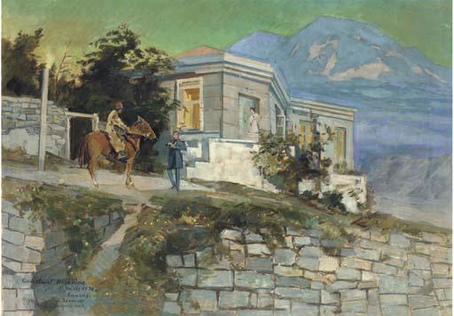WikiOO.org - Encyclopedia of Fine Arts - Maleri, Artwork Konstantin Alekseyevich Korovin - The meeting