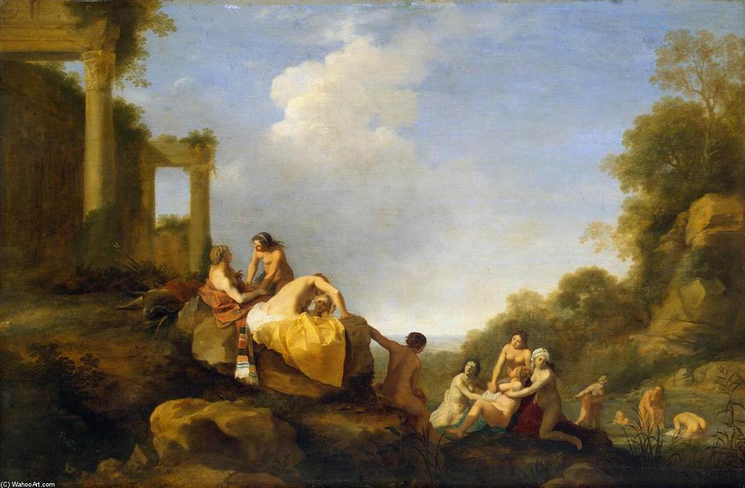 Wikioo.org - The Encyclopedia of Fine Arts - Painting, Artwork by Cornelis Van Poelenburgh - Landscape with Diana and Callisto