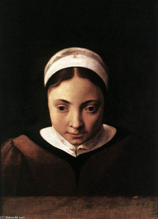Wikioo.org – L'Encyclopédie des Beaux Arts - Peinture, Oeuvre de Cornelis Van Poelenburgh - Portrait d une jeune fille