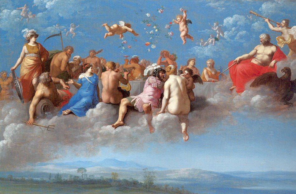 Wikioo.org - The Encyclopedia of Fine Arts - Painting, Artwork by Cornelis Van Poelenburgh - The Feast of the Gods