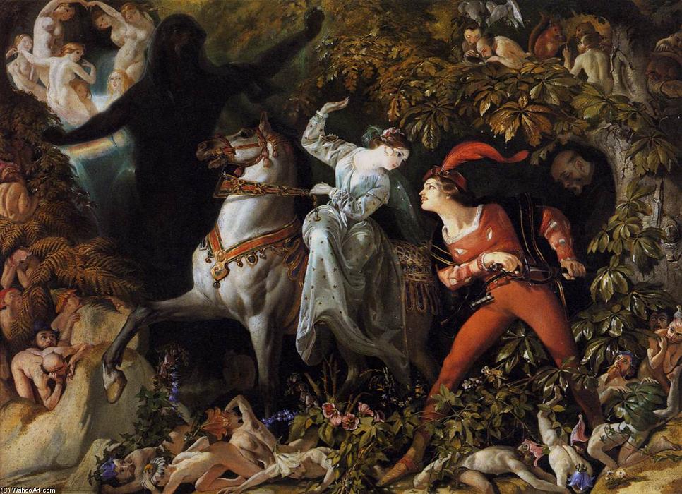 Wikioo.org - The Encyclopedia of Fine Arts - Painting, Artwork by Daniel Maclise - A Scene from 'Undine'