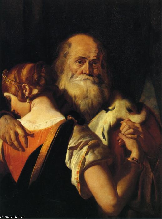 Wikioo.org - The Encyclopedia of Fine Arts - Painting, Artwork by Daniel Maclise - King Lear and Cordelia