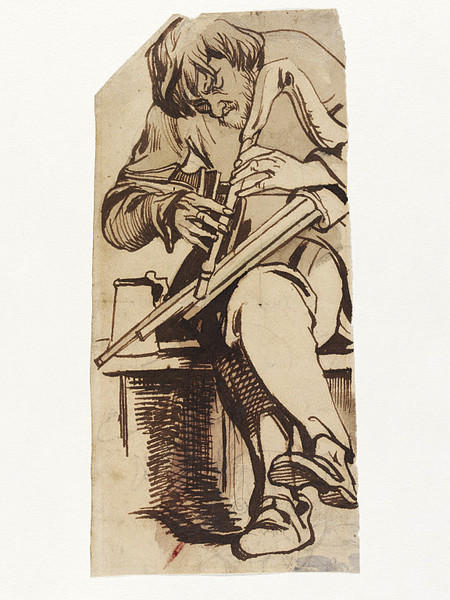 WikiOO.org - Enciklopedija likovnih umjetnosti - Slikarstvo, umjetnička djela Daniel Maclise - Man and Pipes