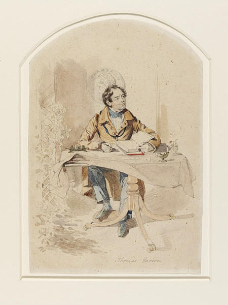 WikiOO.org - Εγκυκλοπαίδεια Καλών Τεχνών - Ζωγραφική, έργα τέχνης Daniel Maclise - Portrait of Thomas Moore, poet