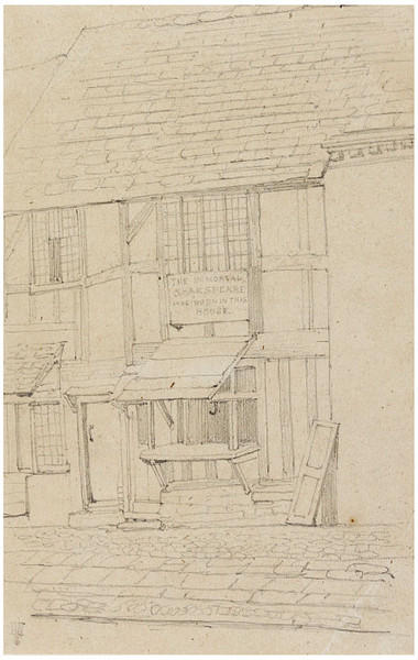 WikiOO.org - Encyclopedia of Fine Arts - Maľba, Artwork Daniel Maclise - Shakespeare's birthplace, Stratford-on-Avon, Warwickshire