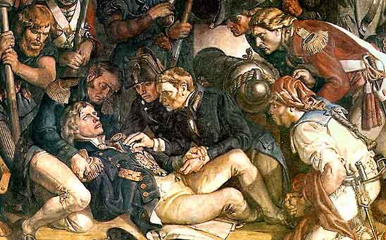 Wikioo.org - The Encyclopedia of Fine Arts - Painting, Artwork by Daniel Maclise - The Death of Nelson (detail)