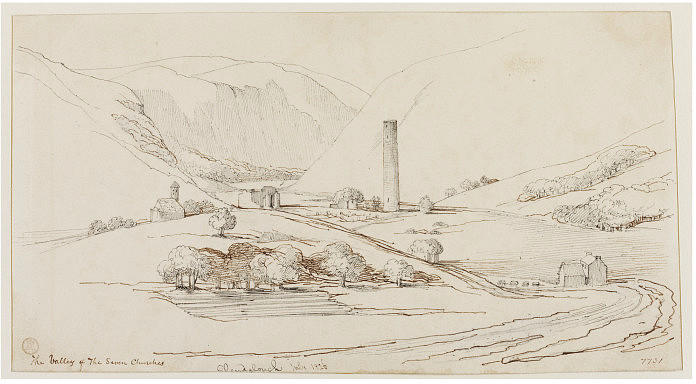 WikiOO.org - Encyclopedia of Fine Arts - Maleri, Artwork Daniel Maclise - The Valley of Seven Churches
