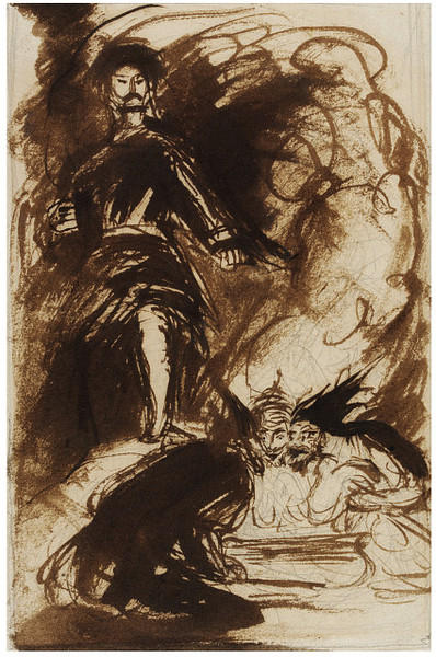 WikiOO.org - אנציקלופדיה לאמנויות יפות - ציור, יצירות אמנות Daniel Maclise - Three Witches