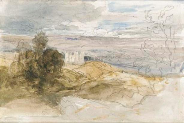 Wikioo.org - Bách khoa toàn thư về mỹ thuật - Vẽ tranh, Tác phẩm nghệ thuật David Cox - A Distant View Of A Castle