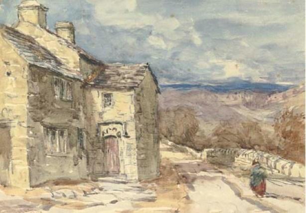 Wikioo.org - The Encyclopedia of Fine Arts - Painting, Artwork by David Cox - A Figure On A Lane