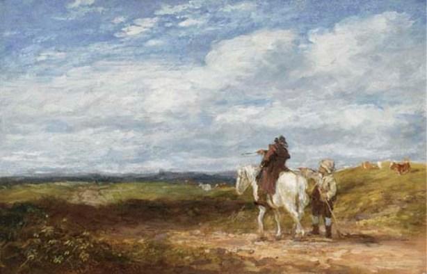 Wikioo.org - The Encyclopedia of Fine Arts - Painting, Artwork by David Cox - Asking The Way
