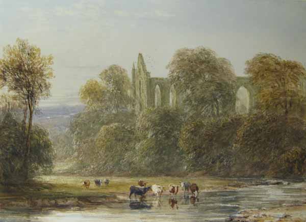 WikiOO.org - Encyclopedia of Fine Arts - Maleri, Artwork David Cox - Bolton Abbey, Yorkshire 1