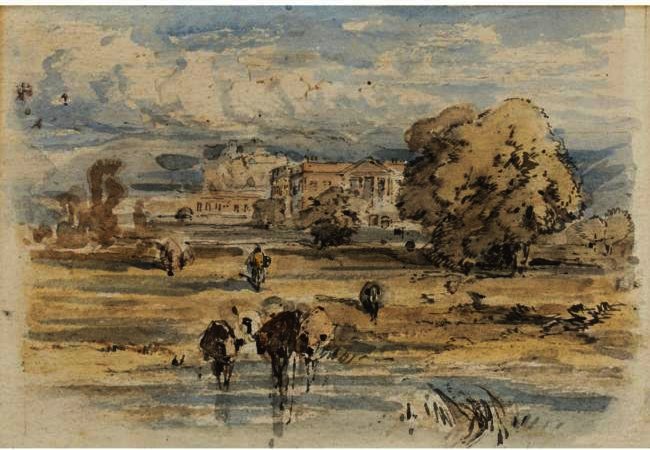 Wikioo.org - The Encyclopedia of Fine Arts - Painting, Artwork by David Cox - Chatsworth From The West