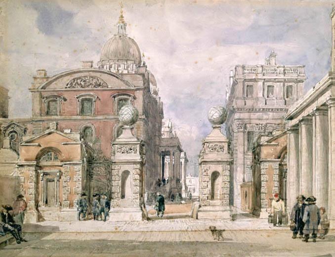 Wikioo.org - The Encyclopedia of Fine Arts - Painting, Artwork by David Cox - Greenwich Hospital