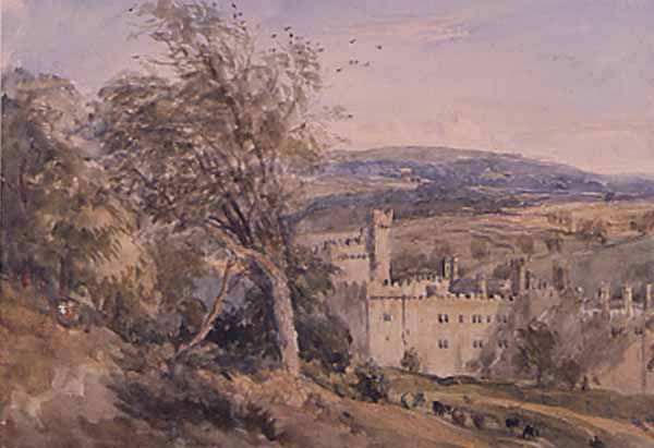 WikiOO.org - Encyclopedia of Fine Arts - Maleri, Artwork David Cox - Haddon Hall, Derbyshire