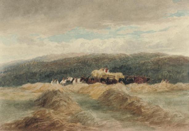 Wikioo.org - The Encyclopedia of Fine Arts - Painting, Artwork by David Cox - Haymaking