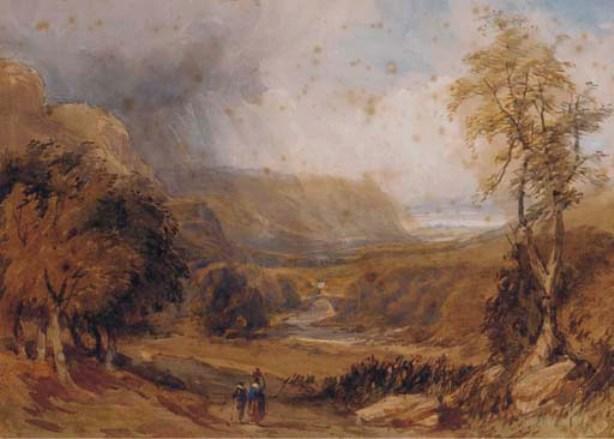 WikiOO.org - Encyclopedia of Fine Arts - Maalaus, taideteos David Cox - In A Welsh Valley