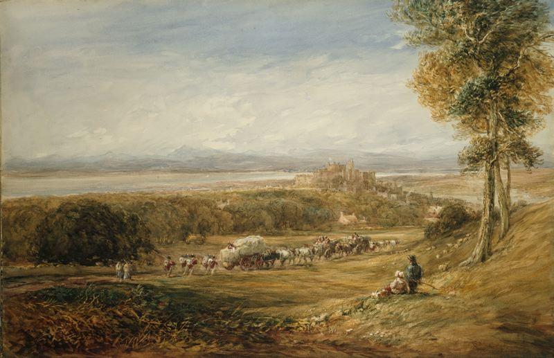 Wikioo.org - The Encyclopedia of Fine Arts - Painting, Artwork by David Cox - Lancaster. Peace And War