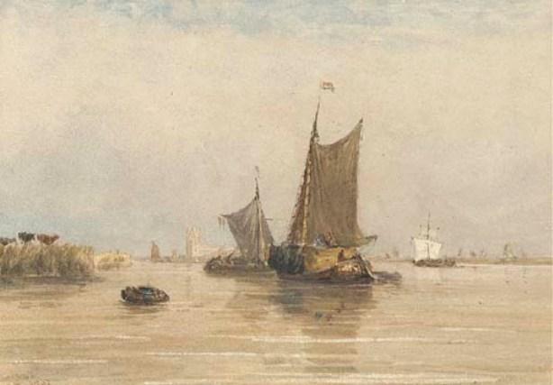 WikiOO.org - Encyclopedia of Fine Arts - Maalaus, taideteos David Cox - On The Scheldt, Holland