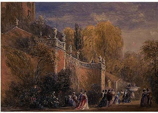 Wikioo.org – L'Enciclopedia delle Belle Arti - Pittura, Opere di David Cox - Powis Castle, Galles