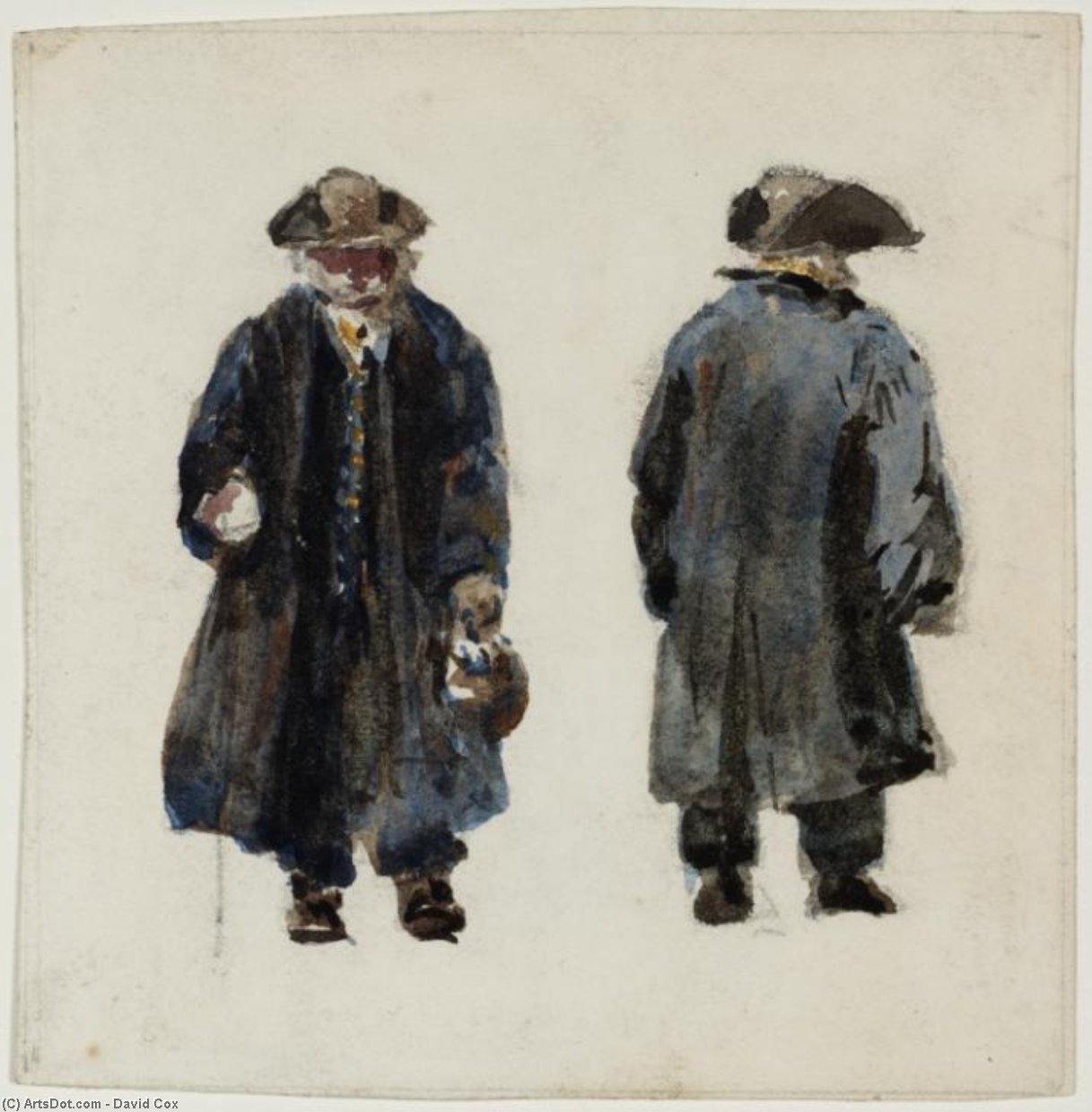 WikiOO.org - Enciklopedija likovnih umjetnosti - Slikarstvo, umjetnička djela David Cox - Two Naval Pensioners