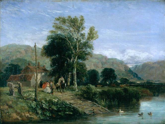 Wikioo.org - The Encyclopedia of Fine Arts - Painting, Artwork by David Cox - Waiting For The Ferry