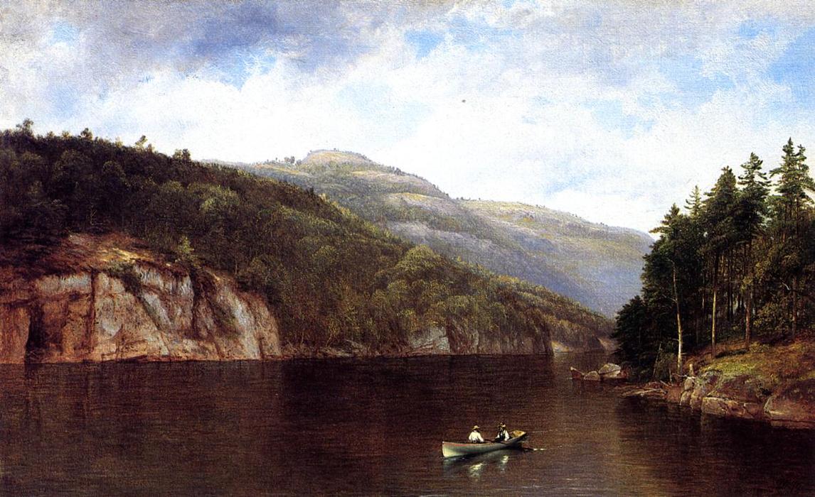 WikiOO.org - 백과 사전 - 회화, 삽화 David Johnson - Boating on Lake George