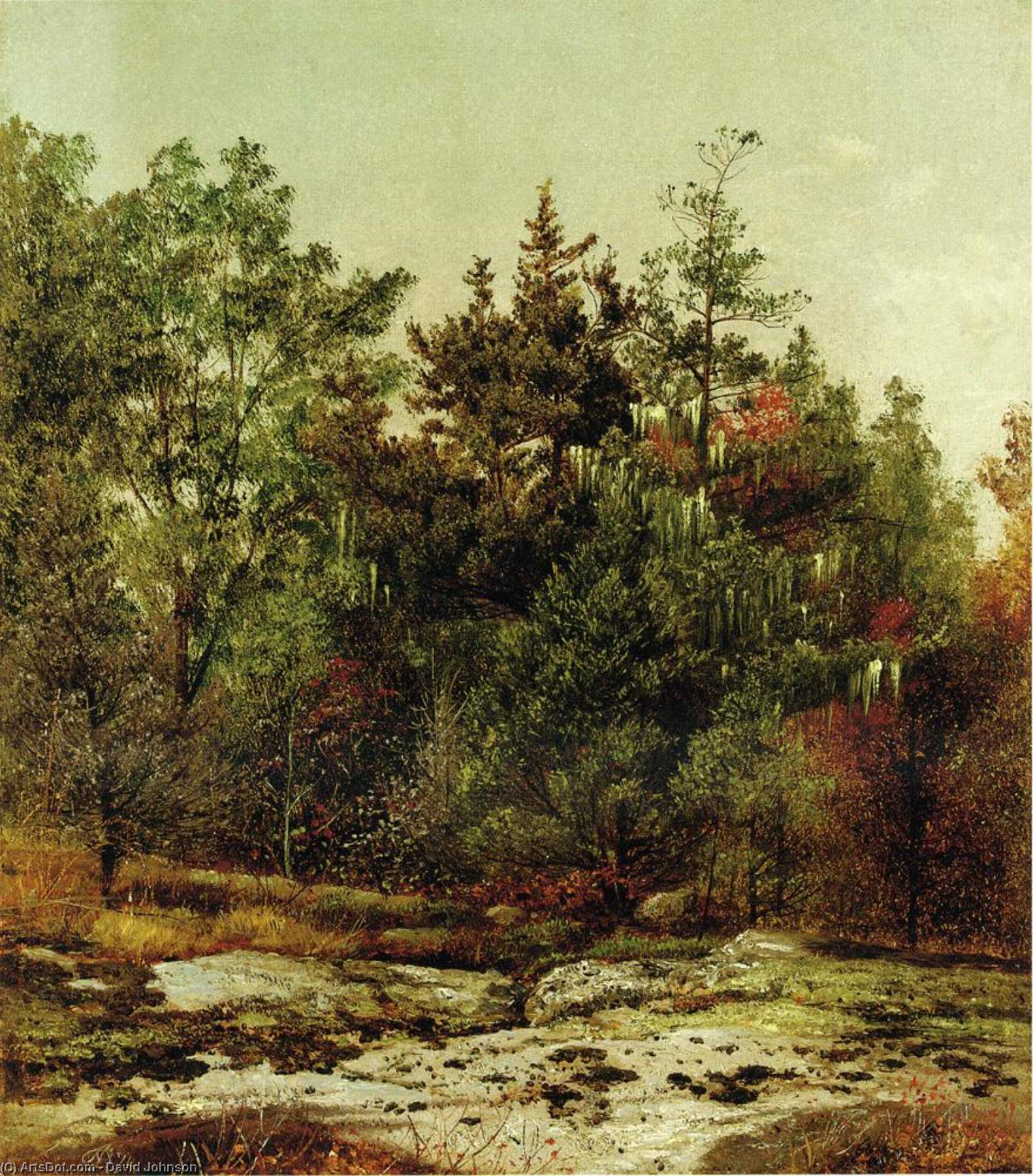 Wikioo.org - The Encyclopedia of Fine Arts - Painting, Artwork by David Johnson - Study at Ramapo, New York