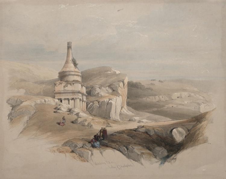 WikiOO.org - 百科事典 - 絵画、アートワーク David Roberts - アブサロムの柱、ヨシャパテの谷
