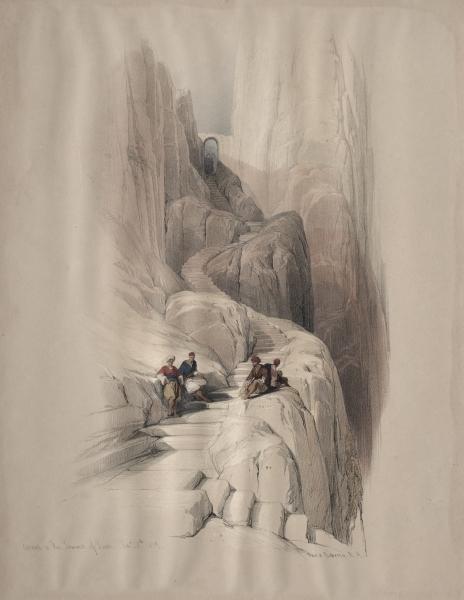 WikiOO.org - Енциклопедия за изящни изкуства - Живопис, Произведения на изкуството David Roberts - Ascent To The Summit Of Sinai