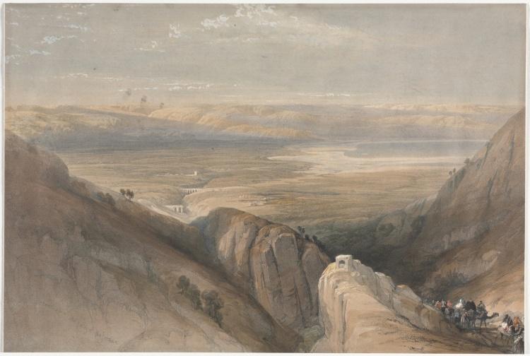 WikiOO.org - Enciklopedija likovnih umjetnosti - Slikarstvo, umjetnička djela David Roberts - Descent From The Valley Of The Jordan