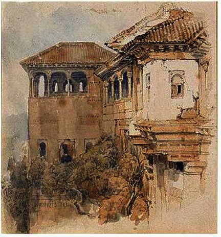 Wikioo.org - The Encyclopedia of Fine Arts - Painting, Artwork by David Roberts - The Alhambra, Granada