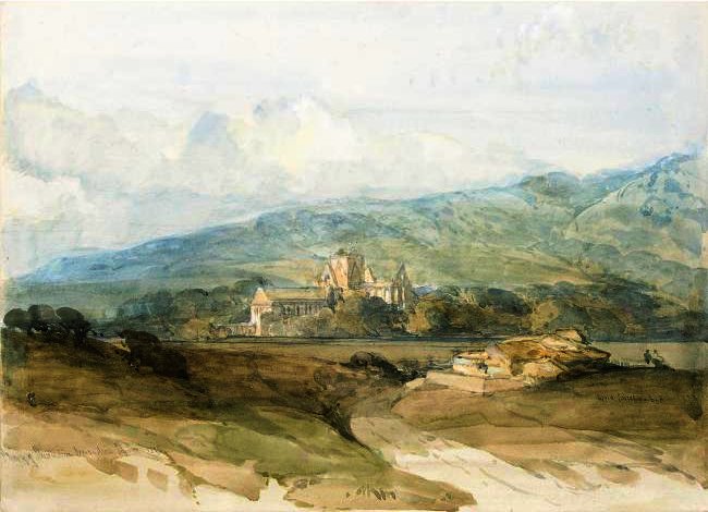 WikiOO.org - Енциклопедия за изящни изкуства - Живопис, Произведения на изкуството David Roberts - The Priory Of Pluscarden, Morayshire