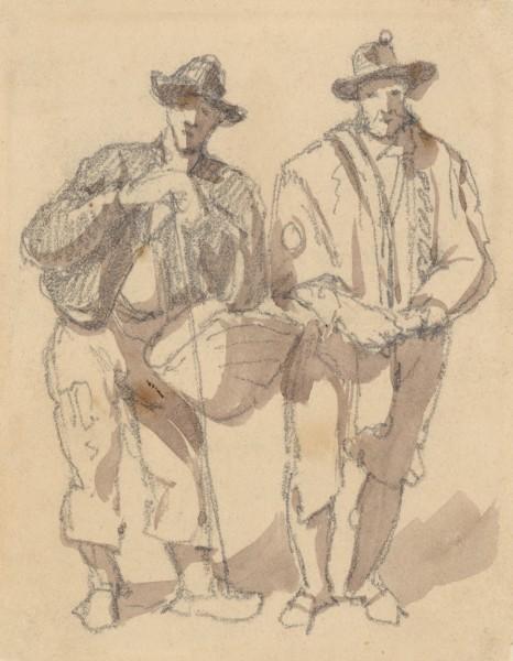WikiOO.org - Encyclopedia of Fine Arts - Festés, Grafika David Roberts - Two Spanish Peasants
