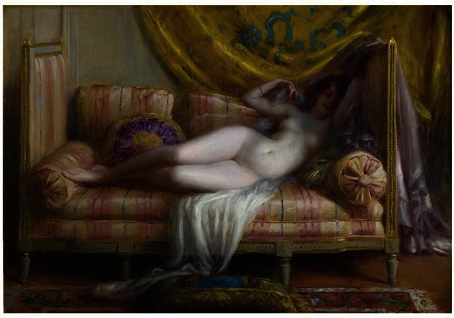 Wikioo.org - The Encyclopedia of Fine Arts - Painting, Artwork by Delphin Enjolras - Odalisque