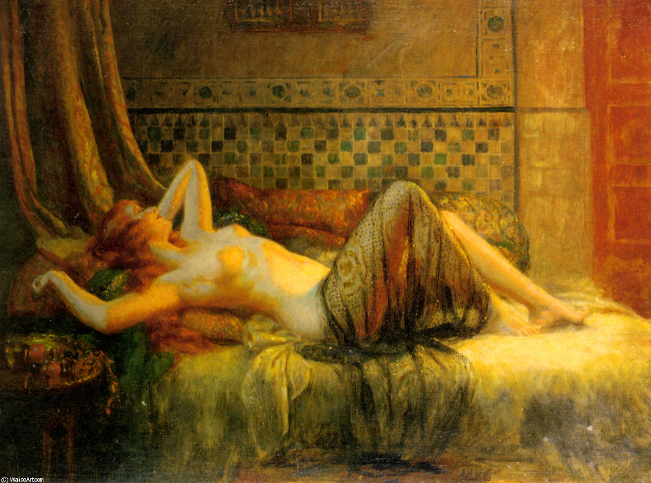 Wikioo.org - The Encyclopedia of Fine Arts - Painting, Artwork by Delphin Enjolras - Reclining Nude
