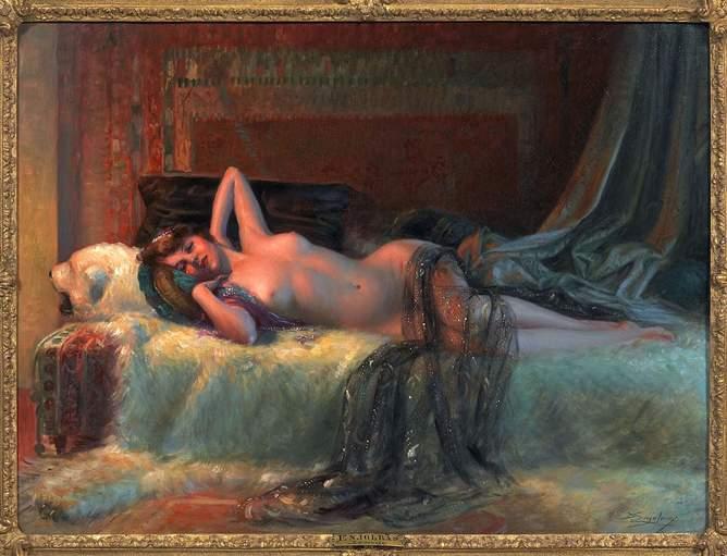 WikiOO.org - Encyclopedia of Fine Arts - Maalaus, taideteos Delphin Enjolras - The Nap