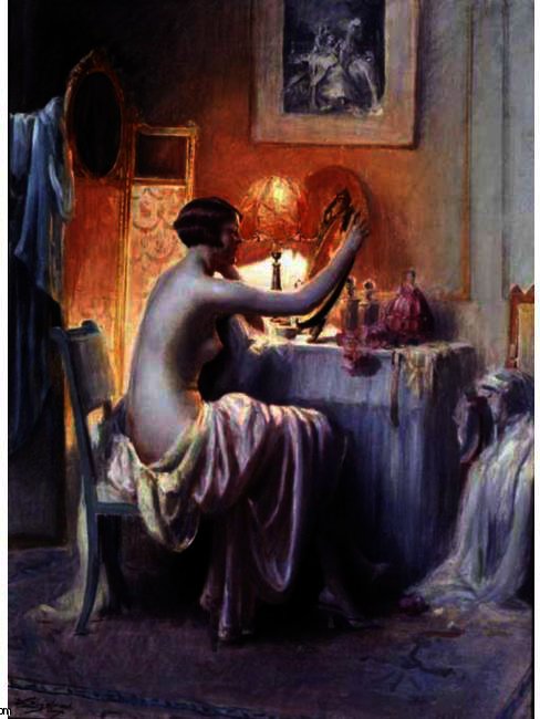 Wikioo.org - The Encyclopedia of Fine Arts - Painting, Artwork by Delphin Enjolras - Women In The Boudoir