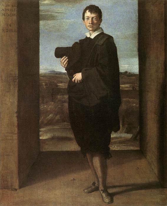 Wikioo.org – L'Enciclopedia delle Belle Arti - Pittura, Opere di Domenichino (Domenico Zampieri) - ritratto di una giovani uomo