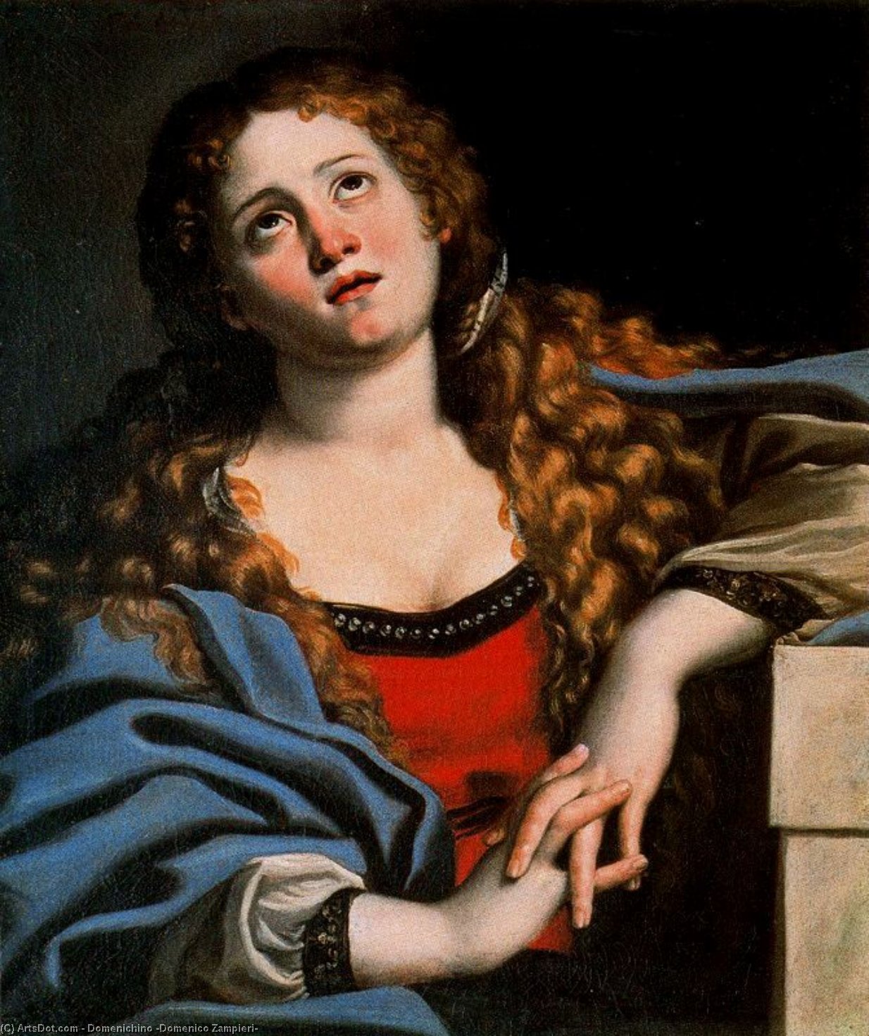 Wikioo.org – L'Encyclopédie des Beaux Arts - Peinture, Oeuvre de Domenichino (Domenico Zampieri) - Sainte Marie-Madeleine