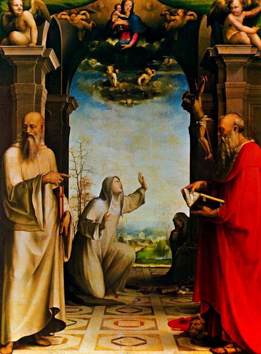 Wikioo.org - สารานุกรมวิจิตรศิลป์ - จิตรกรรม Domenico Di Pace Beccafumi - Altarpiece of the Stigmata of St. Catherine 3