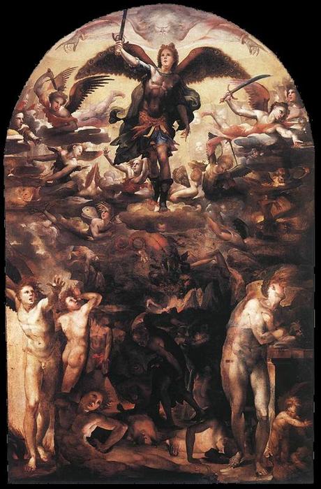 WikiOO.org - Encyclopedia of Fine Arts - Festés, Grafika Domenico Di Pace Beccafumi - Fall of the Rebellious Angels