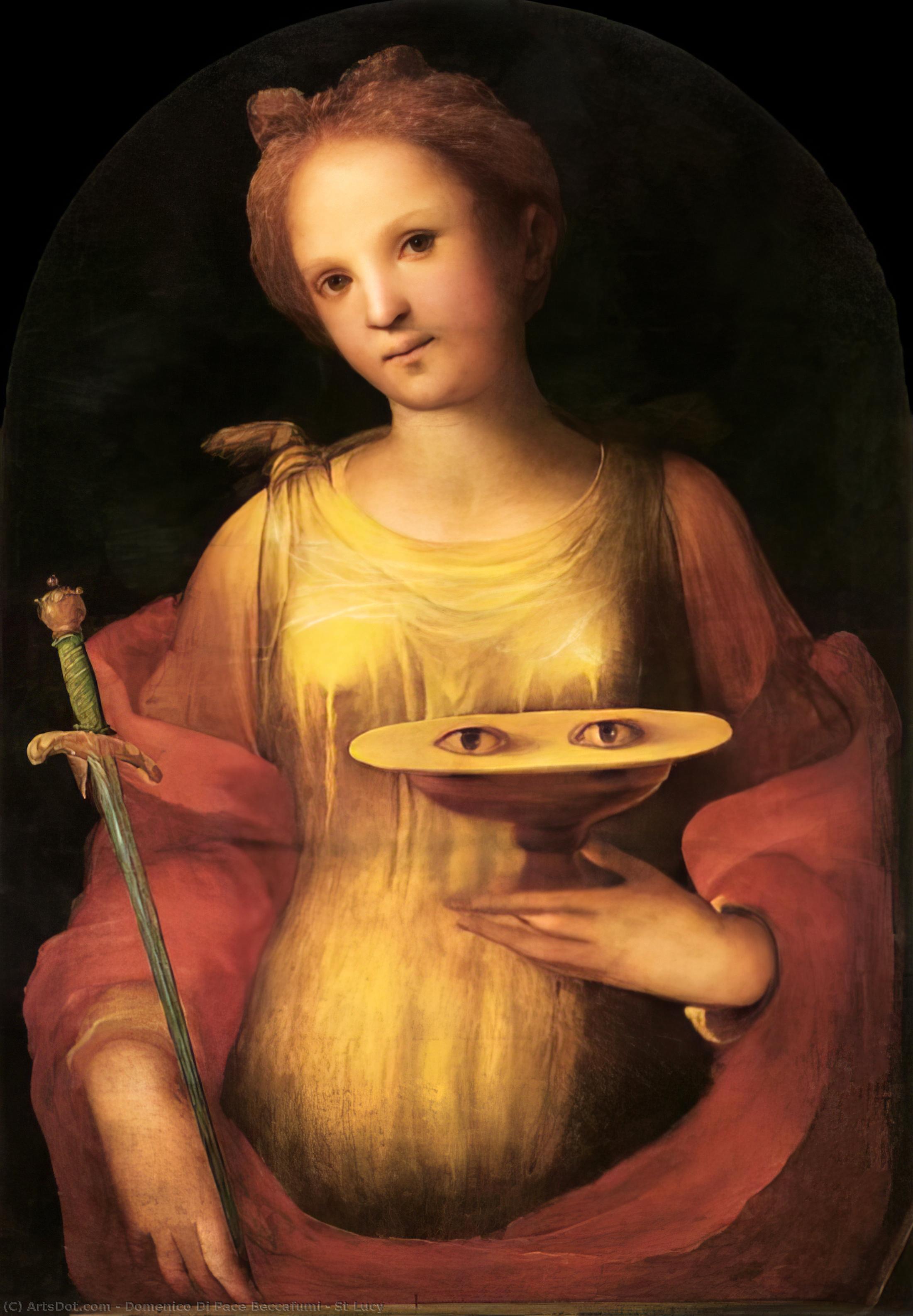 WikiOO.org - Güzel Sanatlar Ansiklopedisi - Resim, Resimler Domenico Di Pace Beccafumi - St Lucy