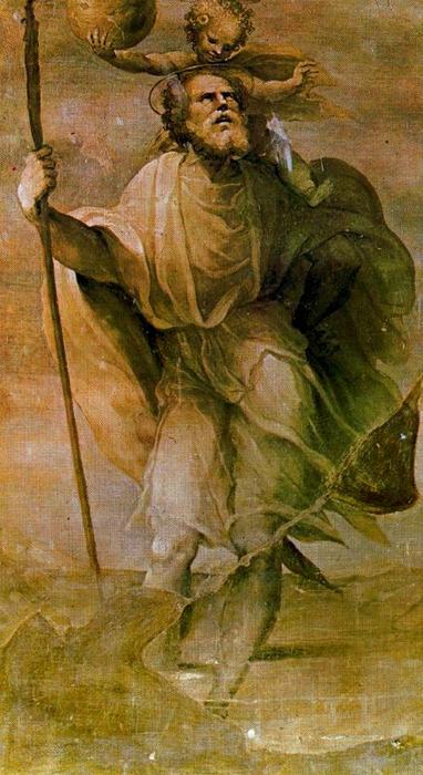 WikiOO.org - Encyclopedia of Fine Arts - Maleri, Artwork Domenico Di Pace Beccafumi - St. Cristophor