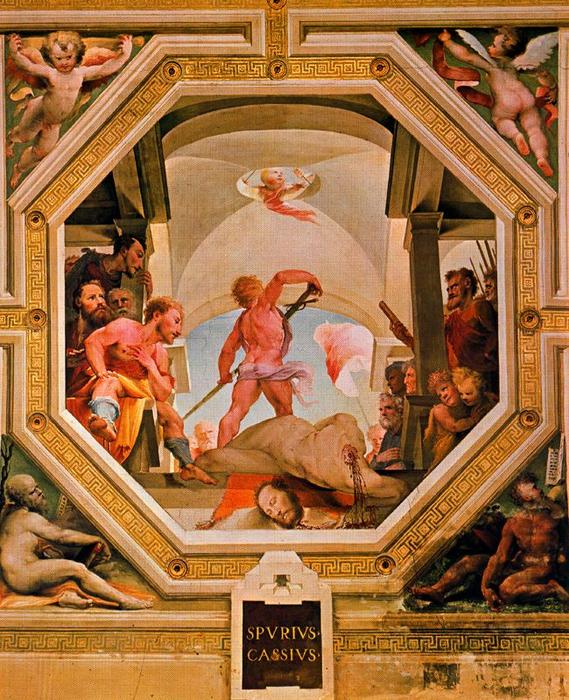 WikiOO.org - Енциклопедия за изящни изкуства - Живопис, Произведения на изкуството Domenico Di Pace Beccafumi - The beheading of Spurius Cassius
