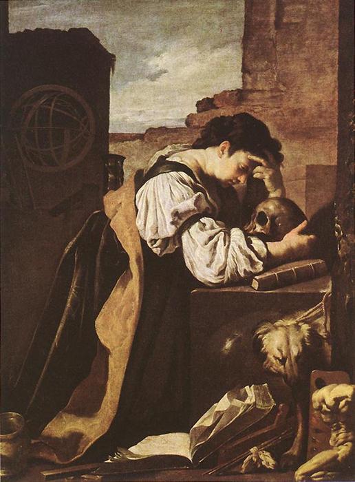 WikiOO.org - Енциклопедія образотворчого мистецтва - Живопис, Картини
 Domenico Feti (Domenico Fetti) - Melancholy