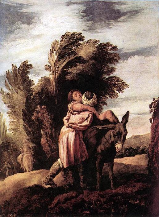 Wikioo.org – L'Enciclopedia delle Belle Arti - Pittura, Opere di Domenico Feti (Domenico Fetti) - parabola del buono `samaritan`