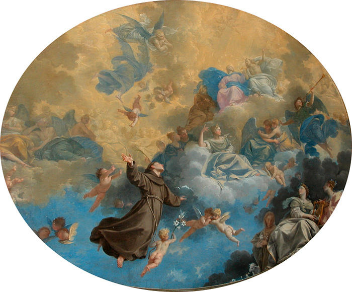 Wikioo.org - The Encyclopedia of Fine Arts - Painting, Artwork by Donato Creti - The Glorification of Saint Antoine de Padoue