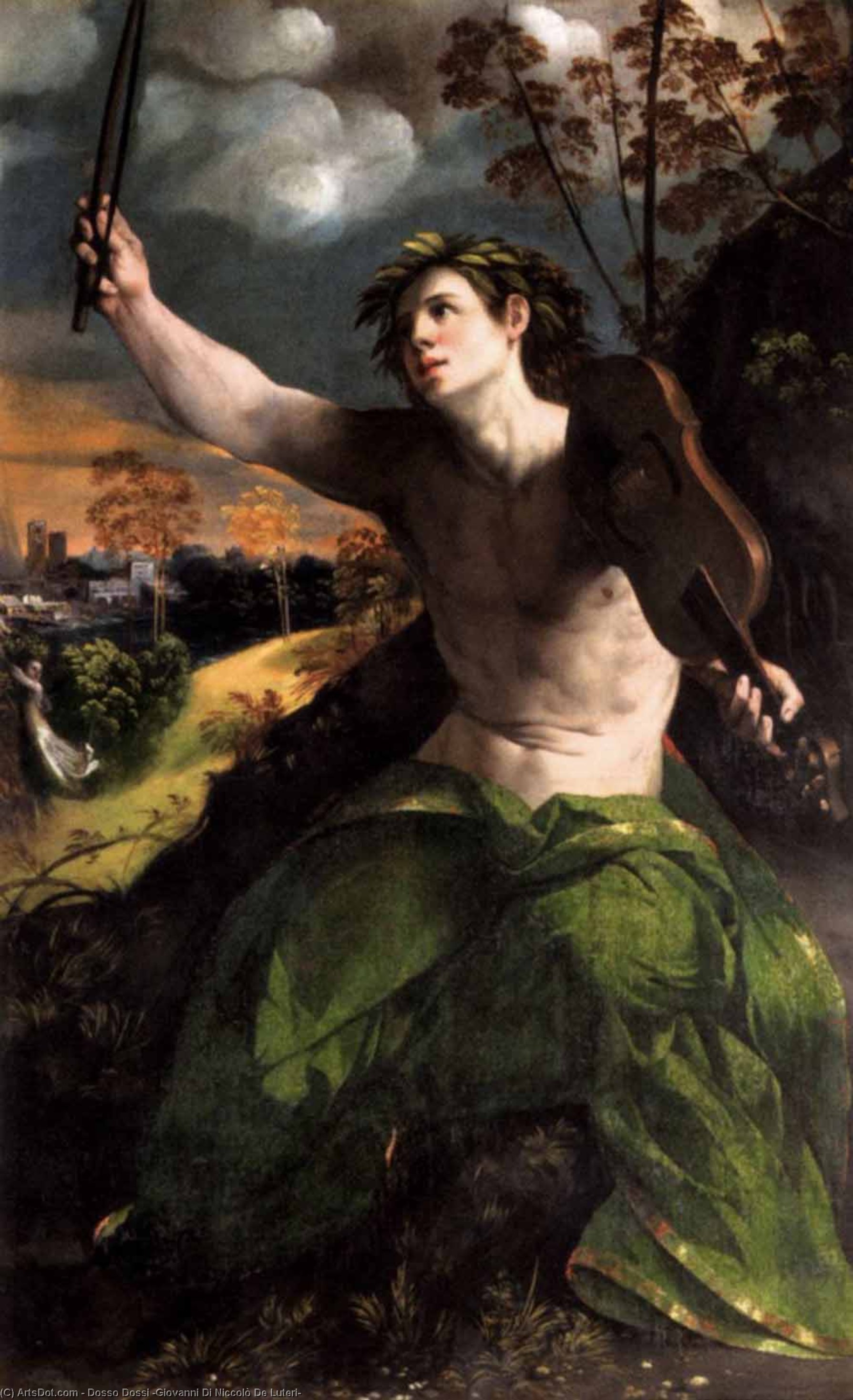 Wikioo.org – La Enciclopedia de las Bellas Artes - Pintura, Obras de arte de Dosso Dossi (Giovanni Di Niccolò De Luteri) - Apolo